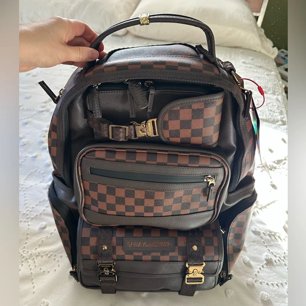 NWT SPRAYGROUND FLEX CHEX CARGO BACKPACK - Picture 5 of 6